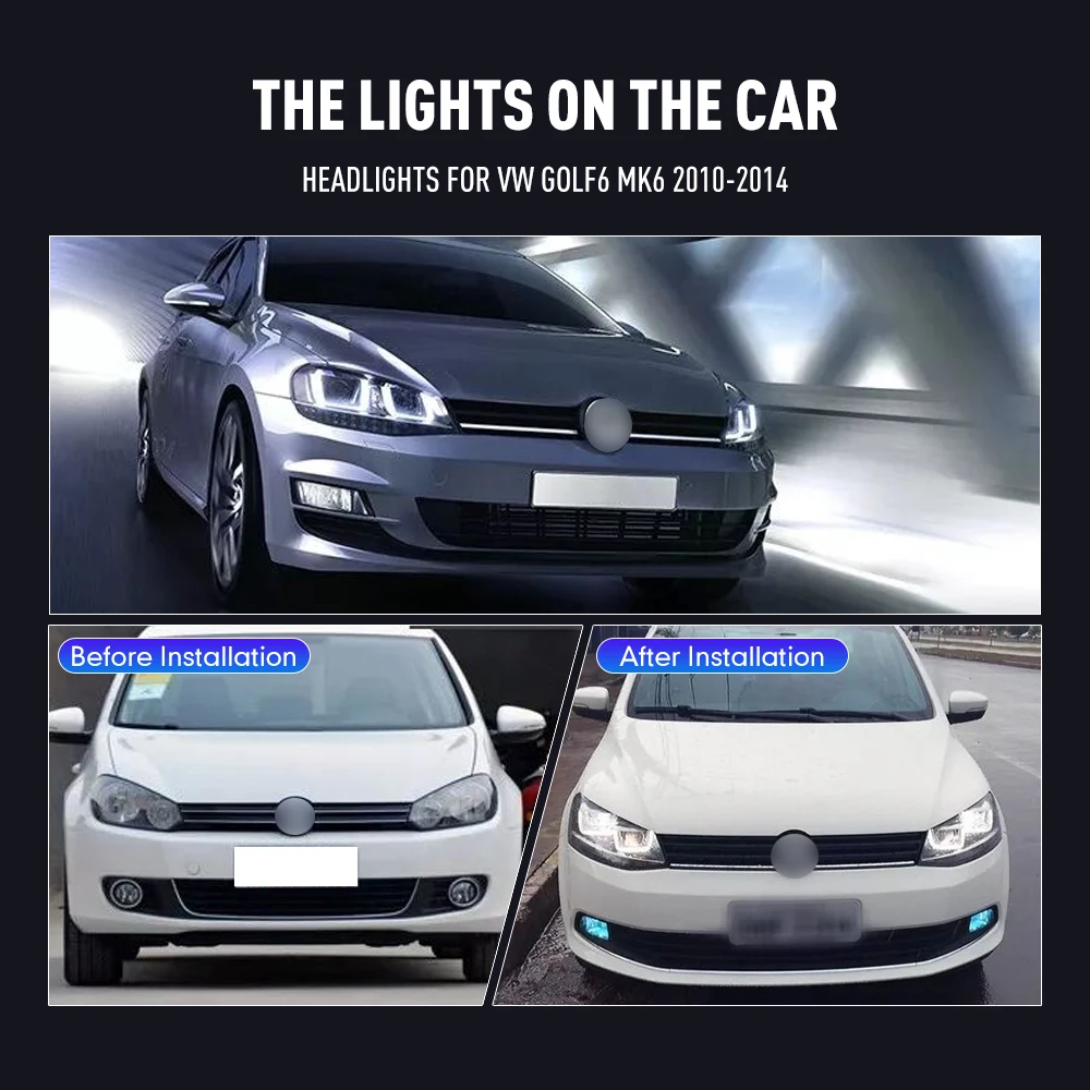 Car Accessories Inside - 2PCs Car Styling Head Lamp for