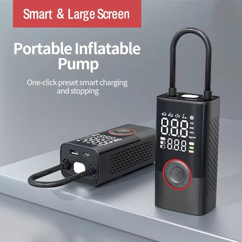 Car Portable Tire Inflator - Rechargeable Air Pump Tire Inflator Portable