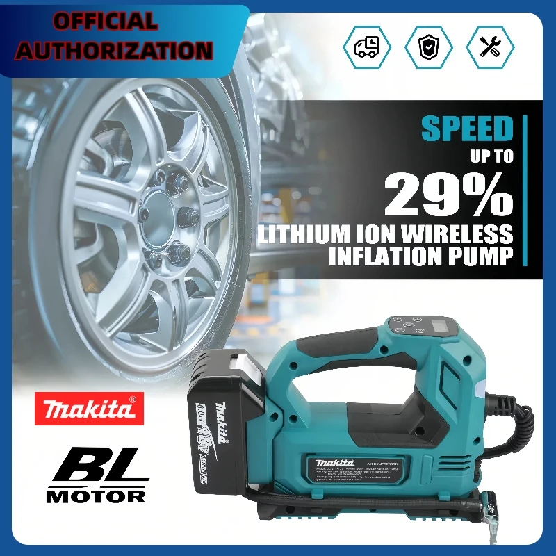 Car Portable Tire Inflator - Makita brushless air Pump 18V Lithium-Ion