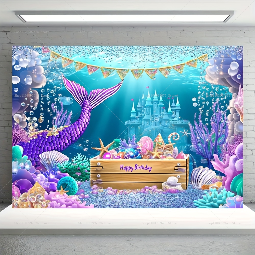 Mermaid Party Backdrops Childr - Car Accessories Banner recensie en prijs