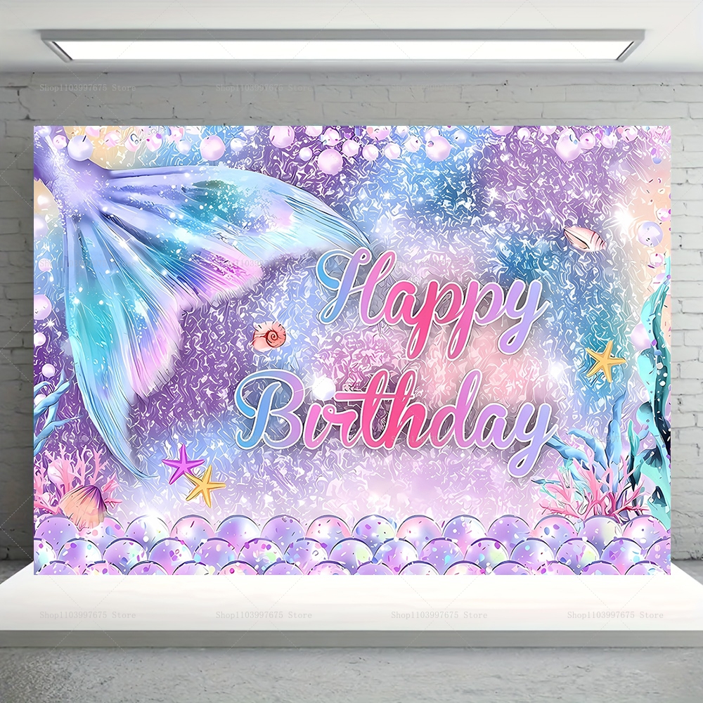Mermaid Party Backdrops Childr - Car Accessories Banner recensie en prijs