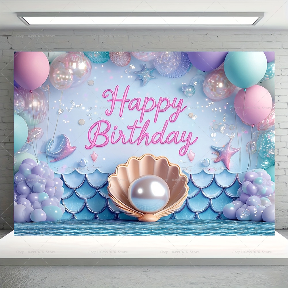 Mermaid Party Backdrops Childr - Car Accessories Banner recensie en prijs