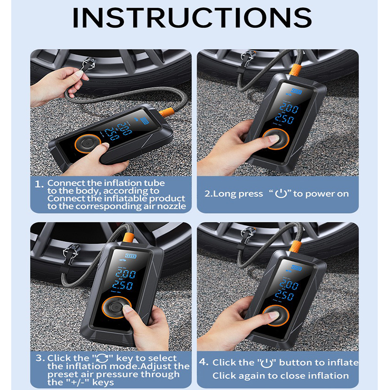 Wireless Car Tire Inflator Car - Car Portable Tire Inflator recensie en prijs