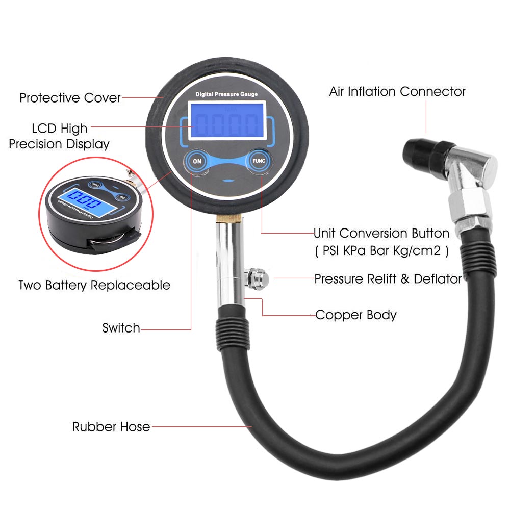 0-200Psi Tire Pressure Gauge M - Tire Pressure Monitor recensie en prijs