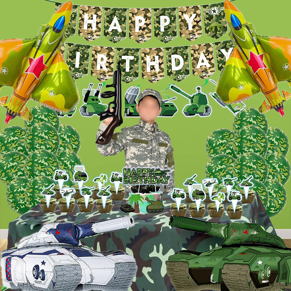 Army Camouflage Party Foil Tan - Car Accessories Banner recensie en prijs