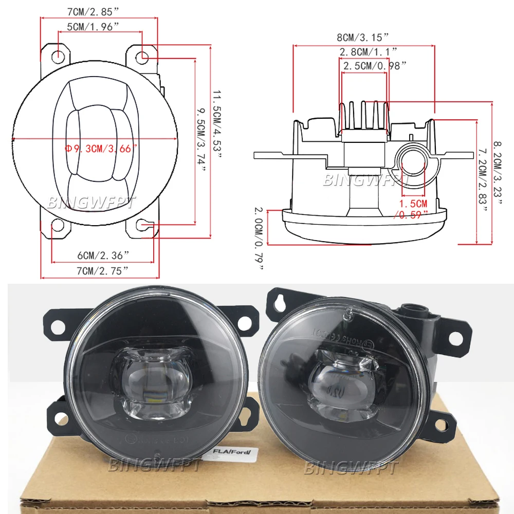 Car LED Lens Fog Lights H11 12 - Car Accessories Xl recensie en prijs