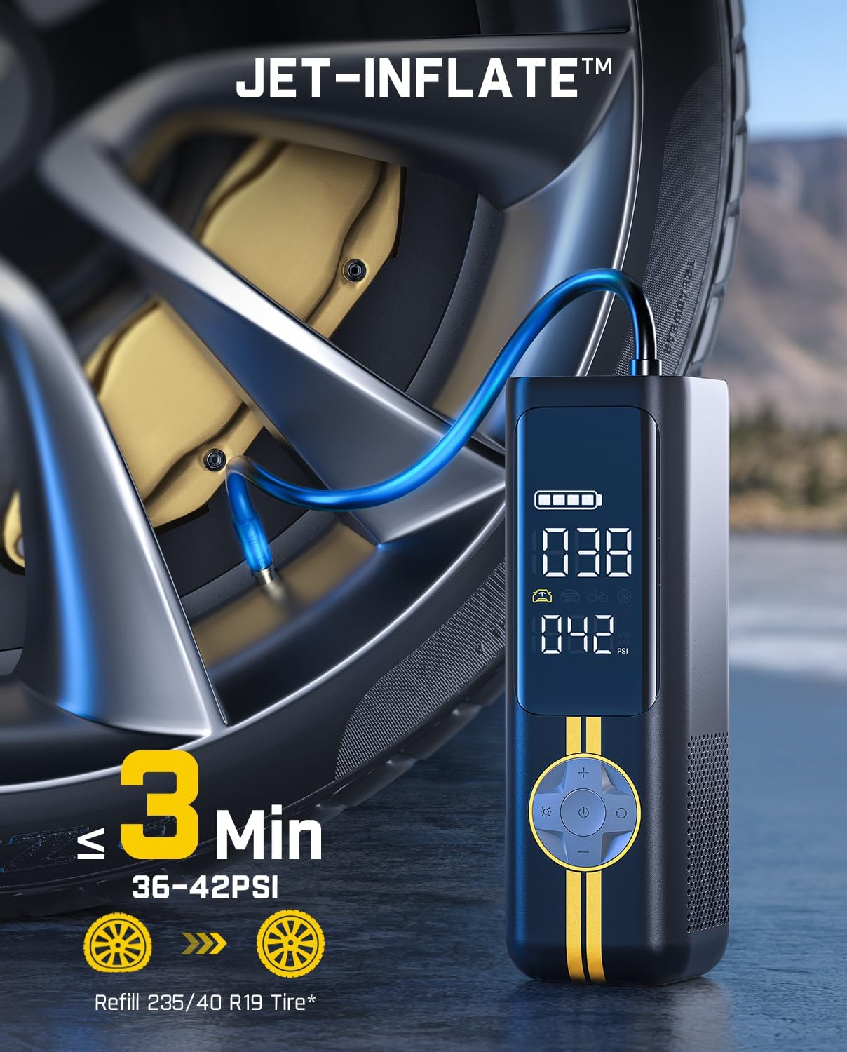 X8 APEX EV Tire Inflator Porta - Car Portable Tire Inflator recensie en prijs