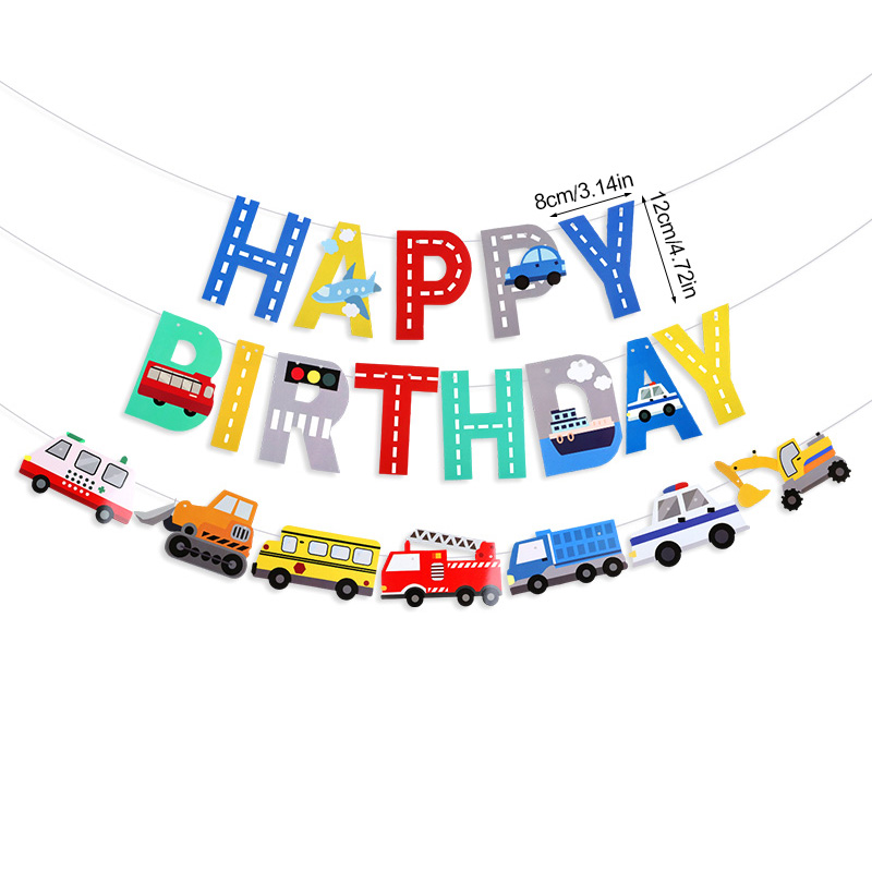 Cartoon Car Happy Birthday Ban - Car Accessories Banner recensie en prijs