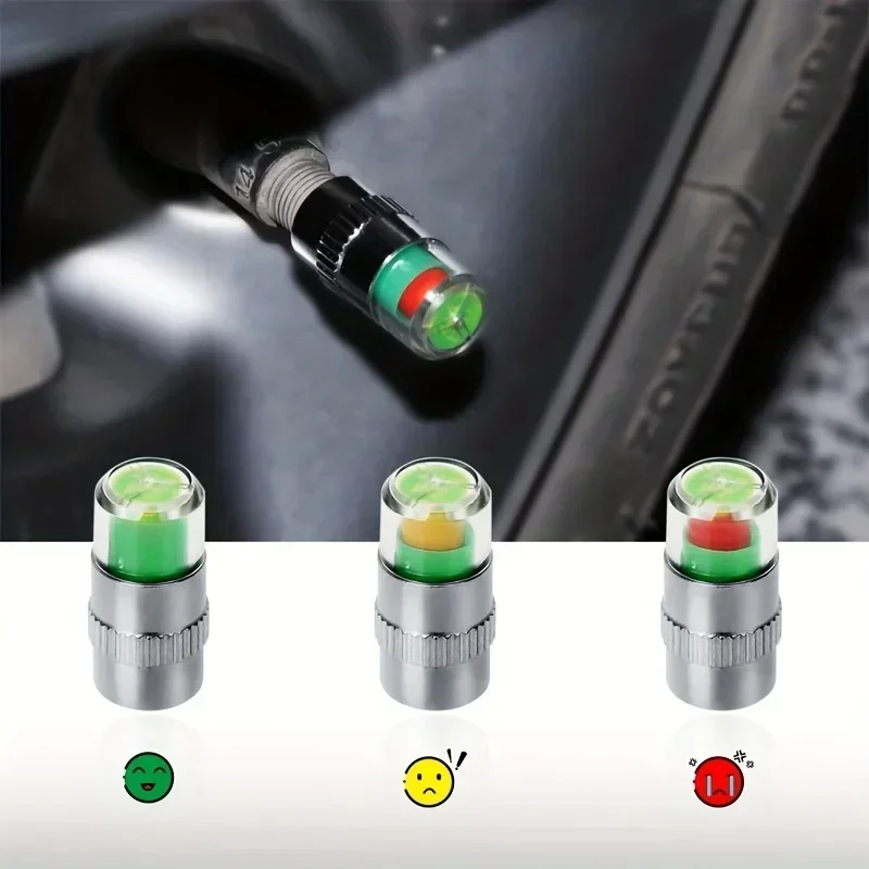 4/8PCS Car Tire Valve Caps wit - Tire Pressure Monitor recensie en prijs