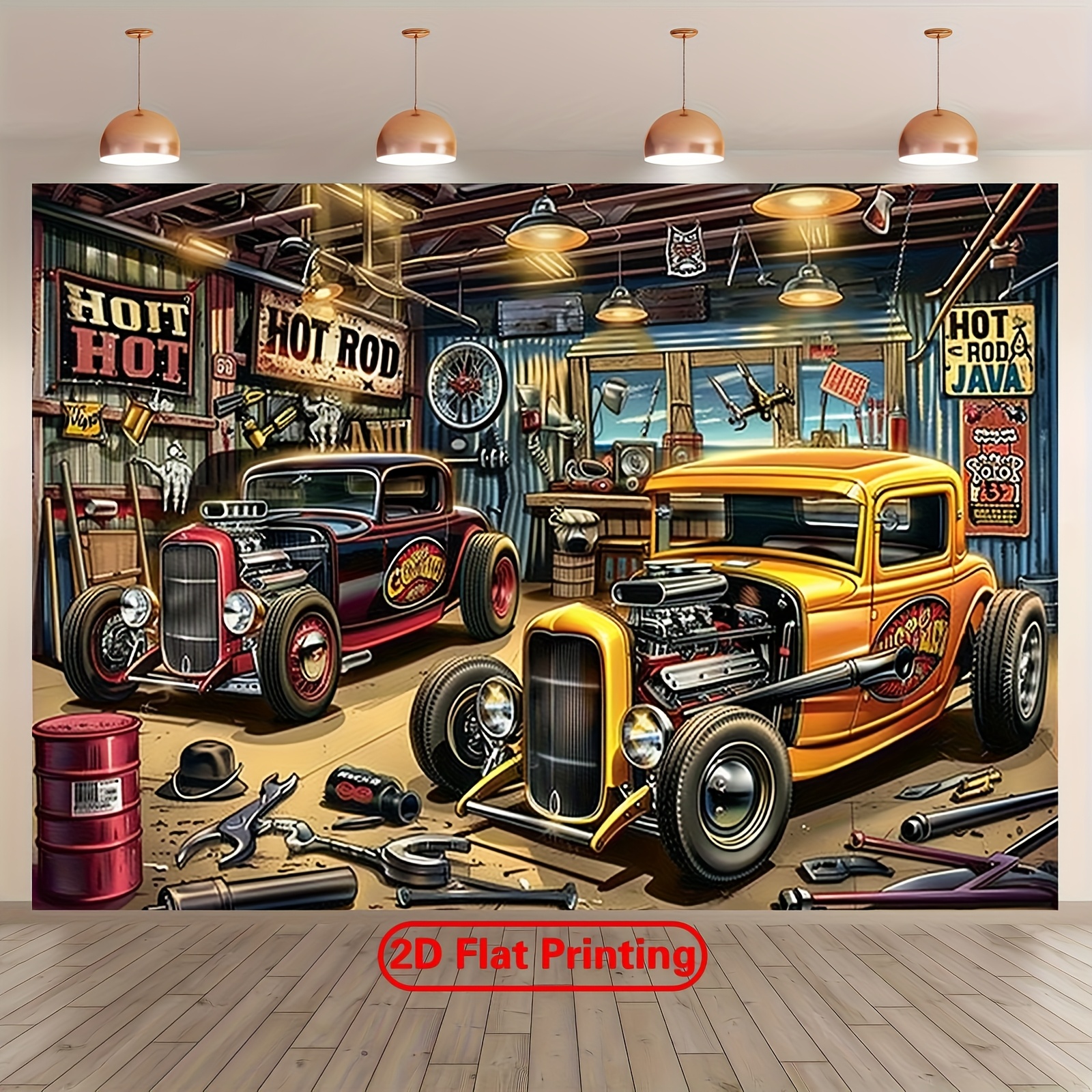 1 vintage hot car garage party - Car Accessories Banner recensie en prijs