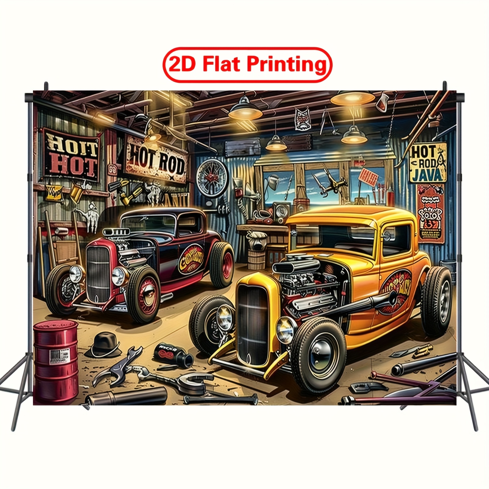 1 vintage hot car garage party - Car Accessories Banner recensie en prijs