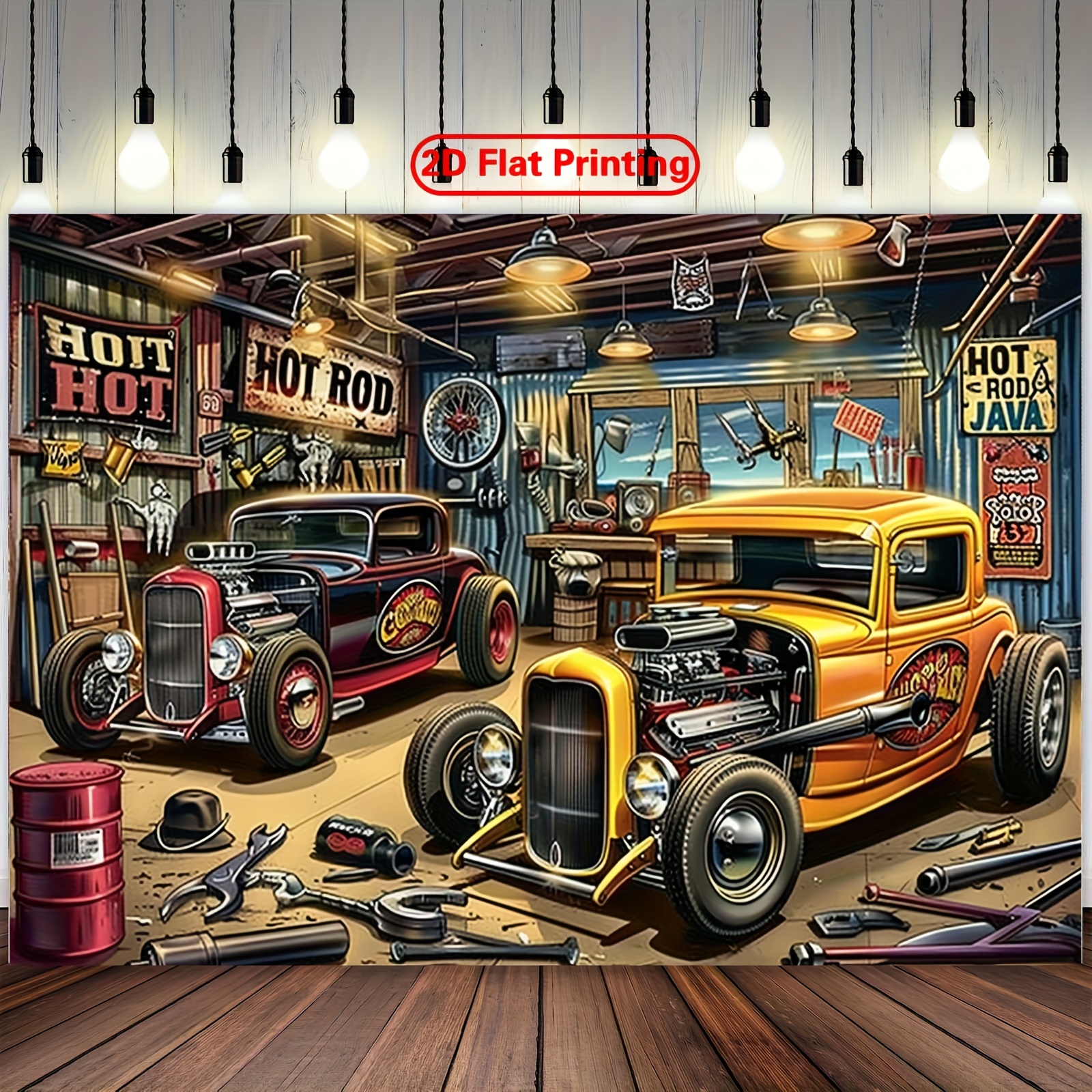 1 vintage hot car garage party - Car Accessories Banner recensie en prijs