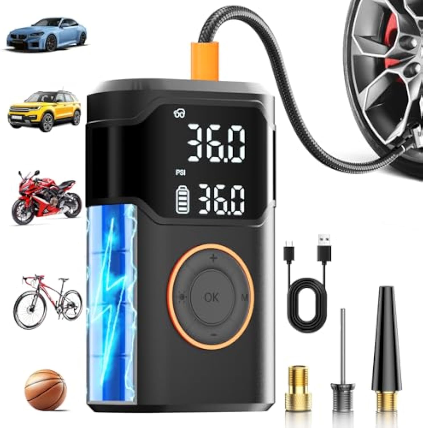 Automatic Rechargeable Electri - Car Portable Tire Inflator recensie en prijs