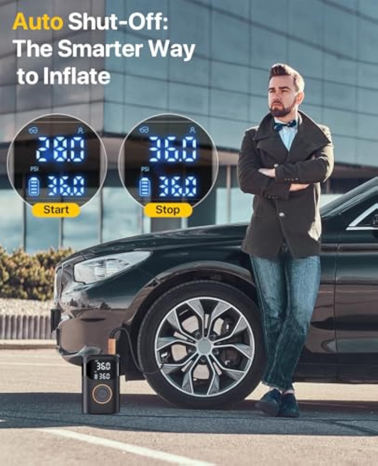 Automatic Rechargeable Electri - Car Portable Tire Inflator recensie en prijs