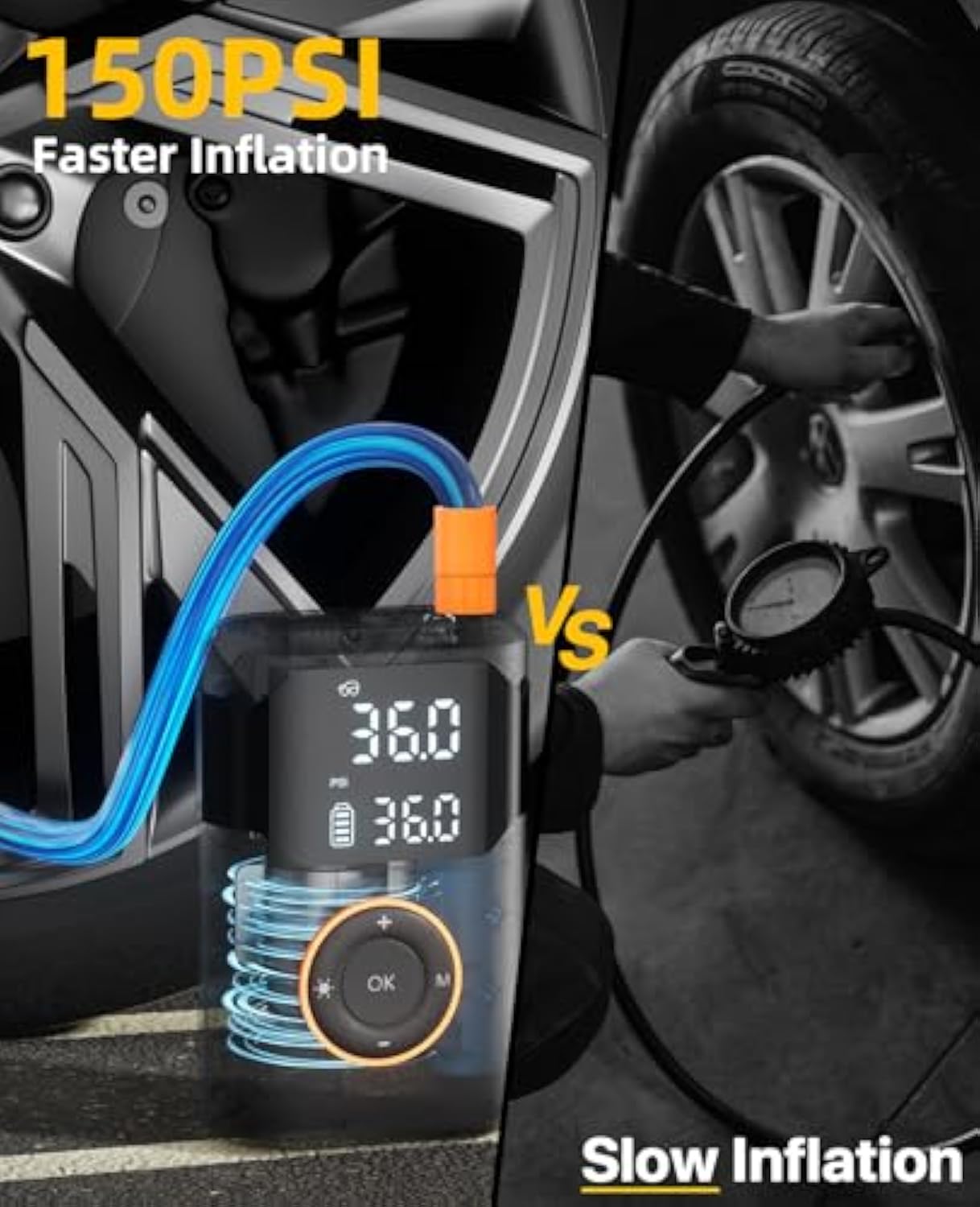 Automatic Rechargeable Electri - Car Portable Tire Inflator recensie en prijs