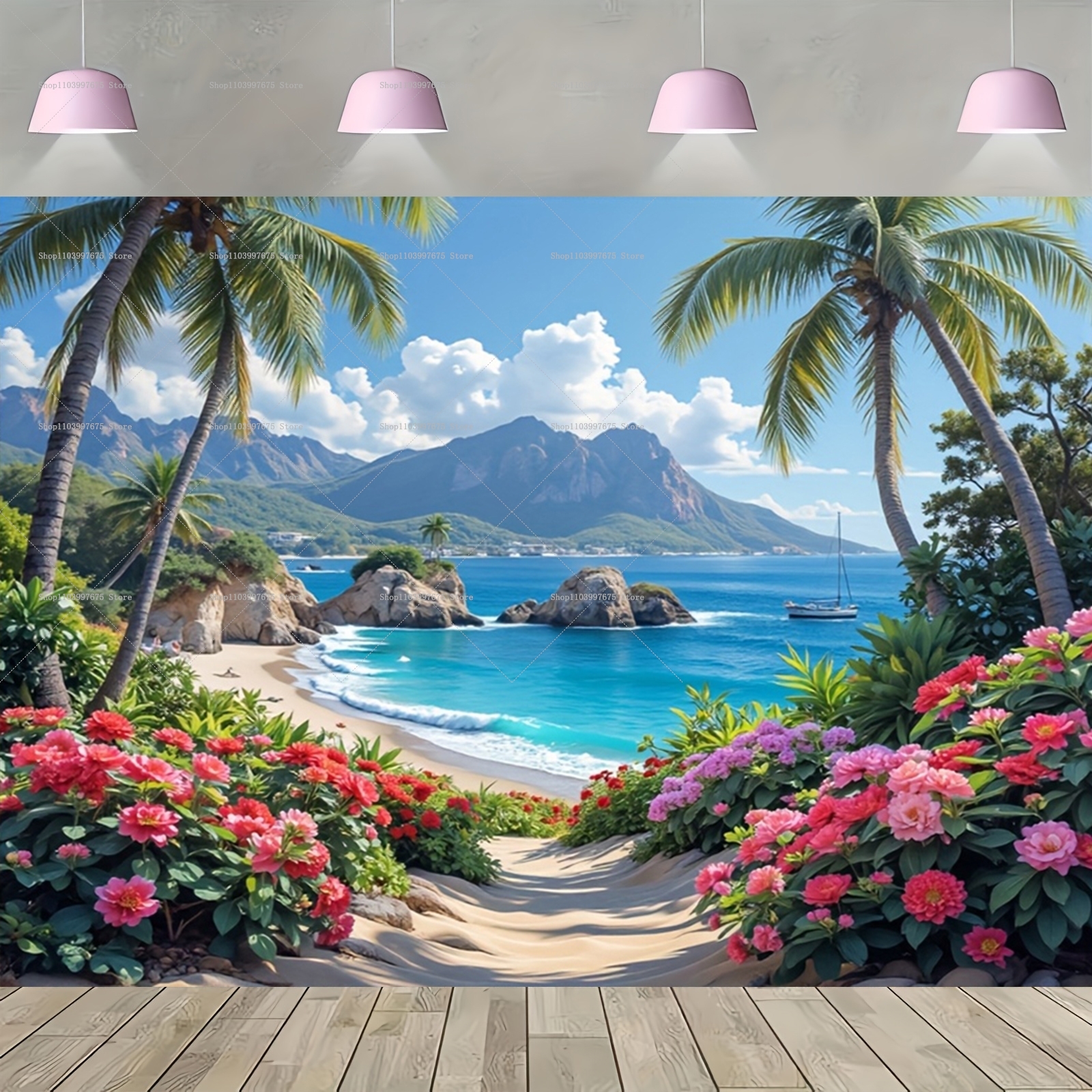 Spring&Summer Tropical Beach S - Car Accessories Banner recensie en prijs