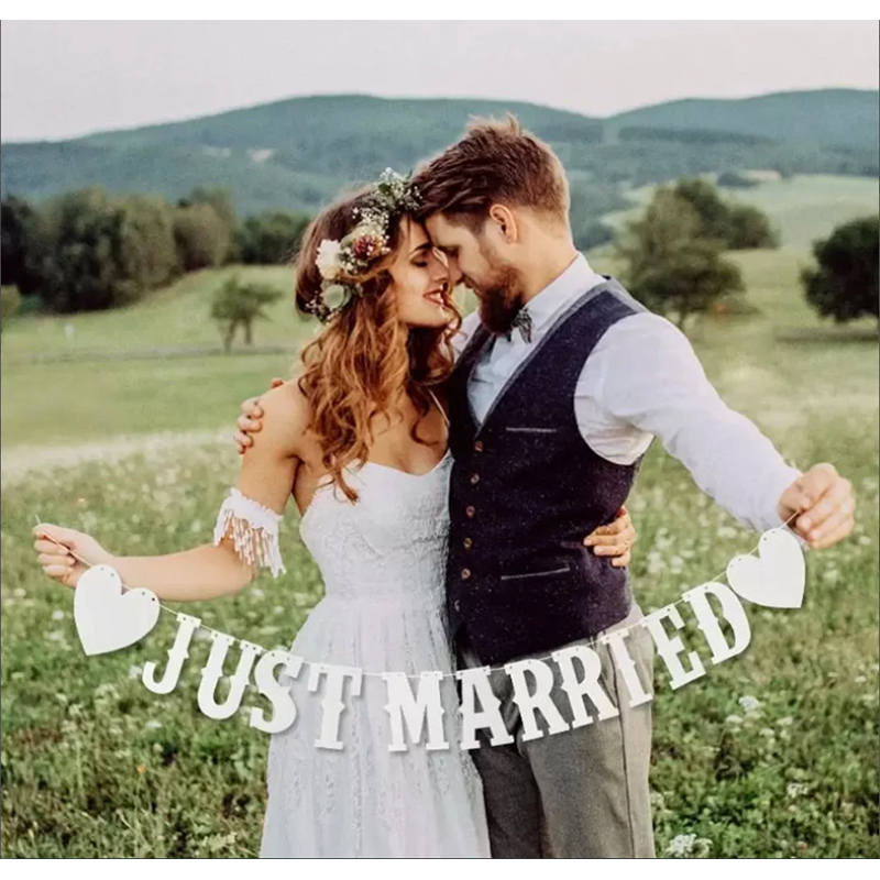 JUST MARRIED Wedding Banner Se - Car Accessories Banner recensie en prijs