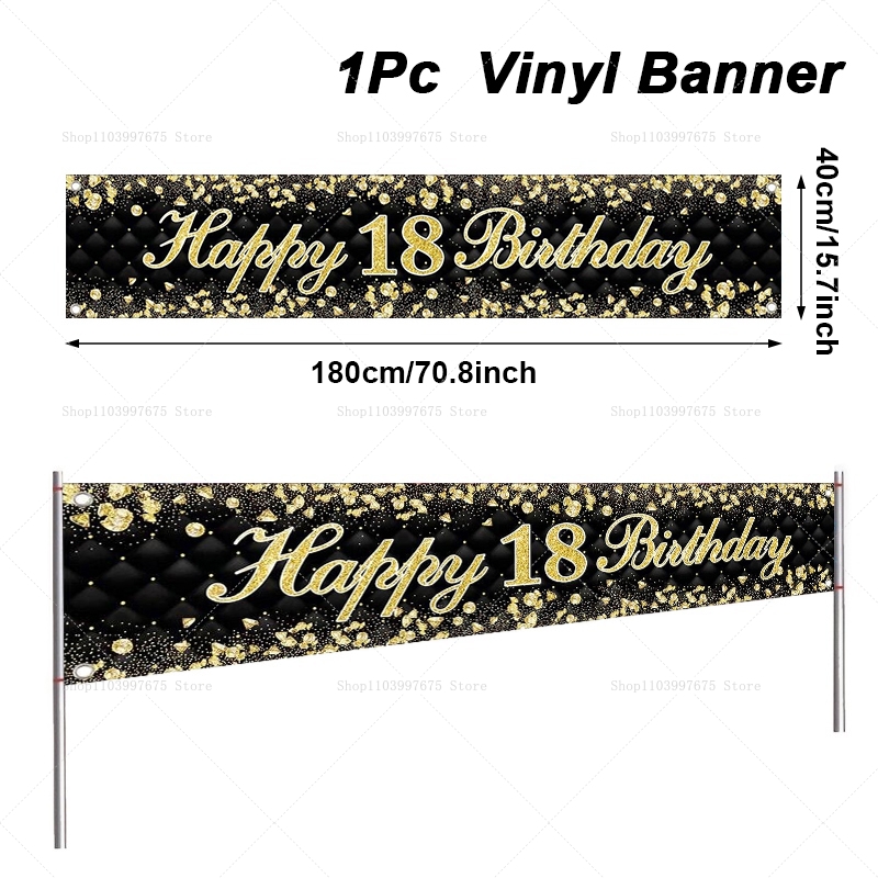 Happy 18th Birthday Banner Dec - Car Accessories Banner recensie en prijs