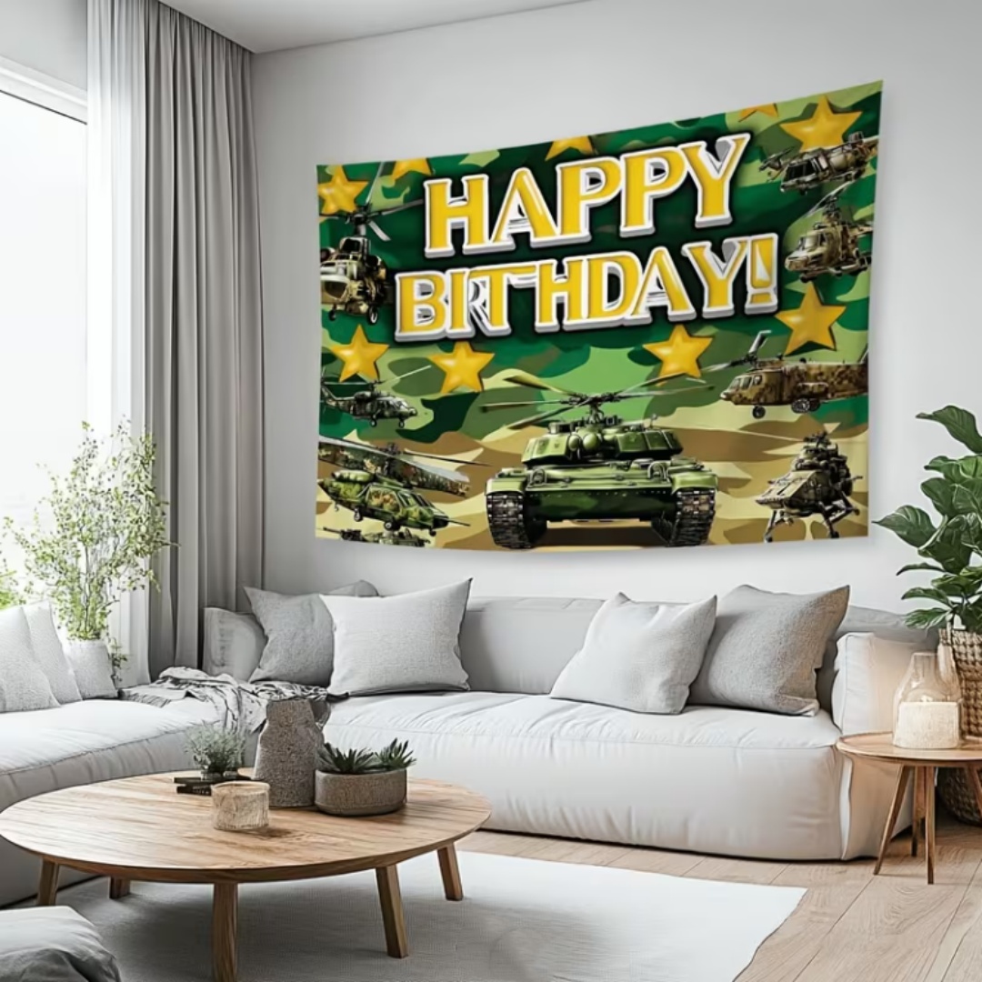 Military Army Theme Birthday P - Car Accessories Banner recensie en prijs