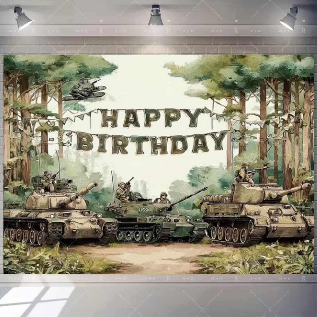 Military Army Theme Birthday P - Car Accessories Banner recensie en prijs