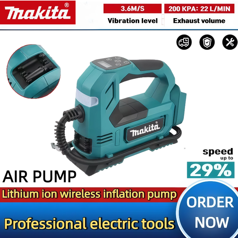 Makita brushless air Pump 18V  - Car Portable Tire Inflator recensie en prijs