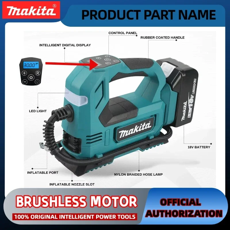 Makita brushless air Pump 18V  - Car Portable Tire Inflator recensie en prijs