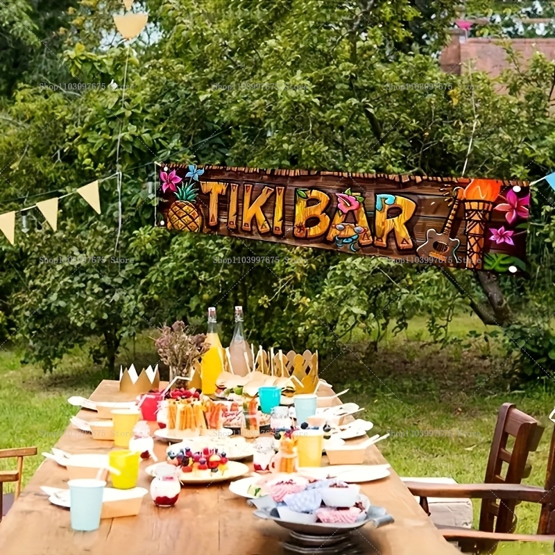 Tiki Bar Banner Tropical Hawai - Car Accessories Banner recensie en prijs