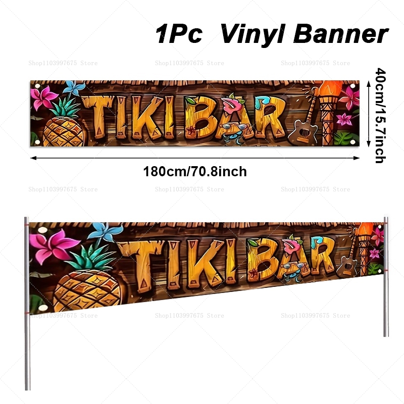 Tiki Bar Banner Tropical Hawai - Car Accessories Banner recensie en prijs