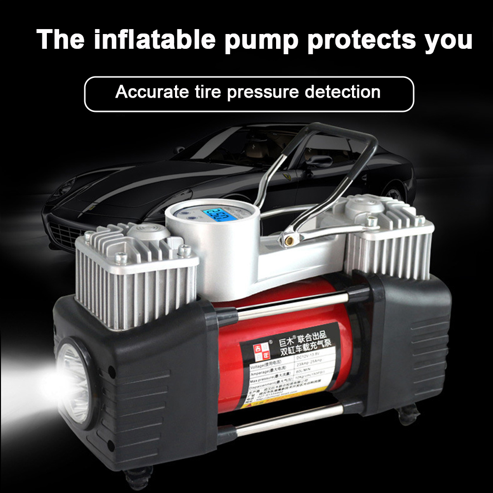 12V Dual-Cylinder Car Air Pump - Car Portable Tire Inflator recensie en prijs