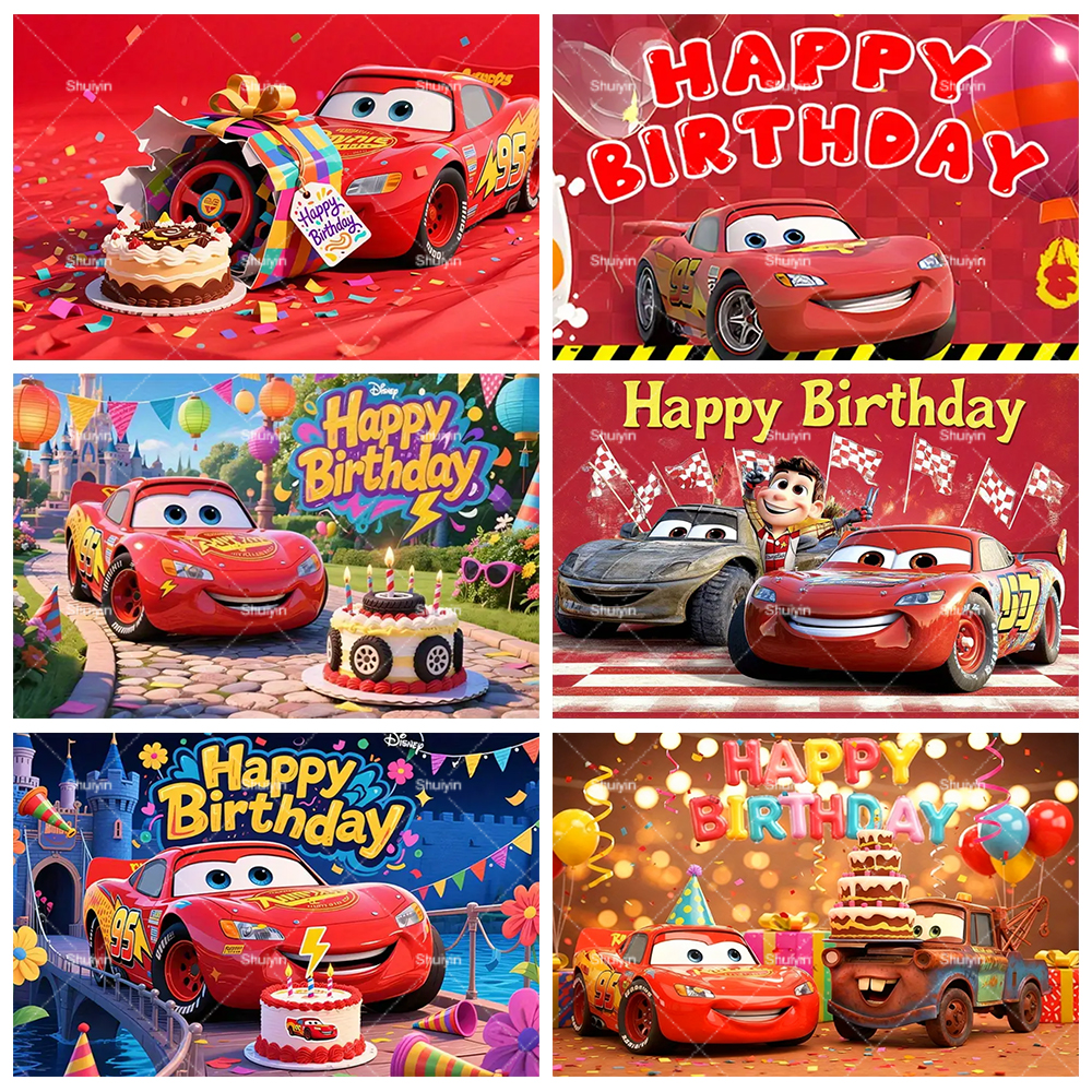 Cartoon Cars Lightning Mcqueen - Car Accessories Banner recensie en prijs