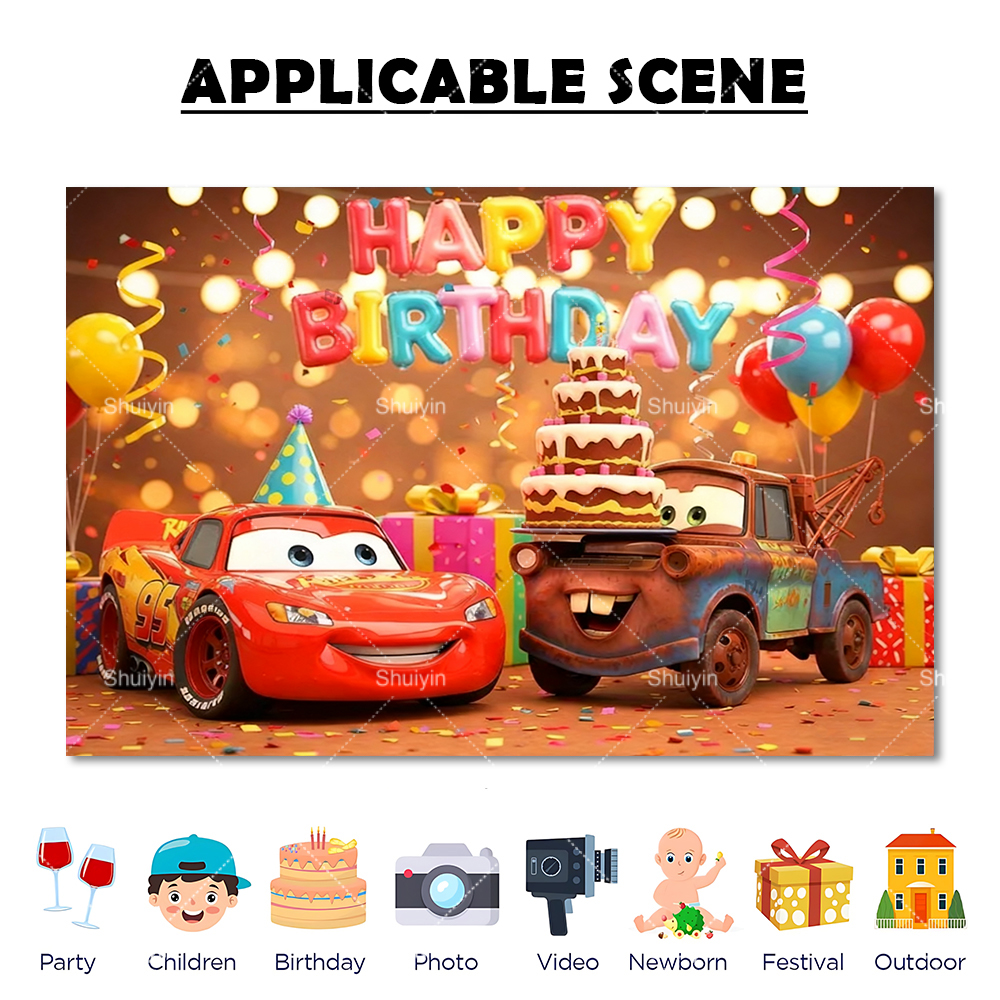 Cartoon Cars Lightning Mcqueen - Car Accessories Banner recensie en prijs