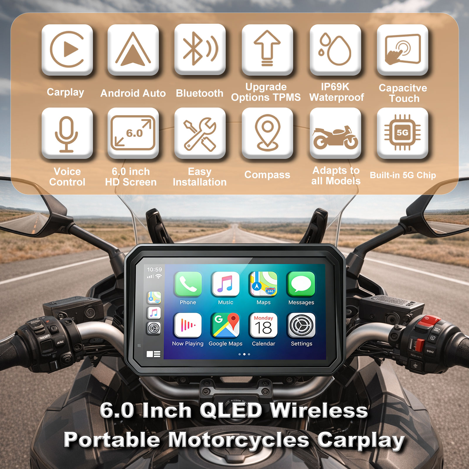 LBW 5-6-7 inch Motorcycle CarP - Tire Pressure Monitor recensie en prijs