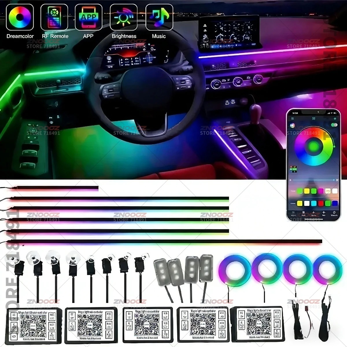 22in1 RGB Car Interior Acrylic - Car Accessories Xl recensie en prijs
