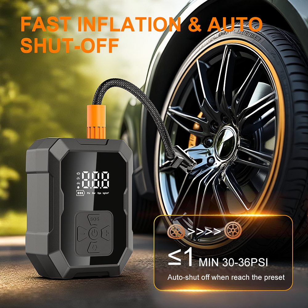 YIJU Mini Air Pump Tire Inflat - Car Portable Tire Inflator recensie en prijs