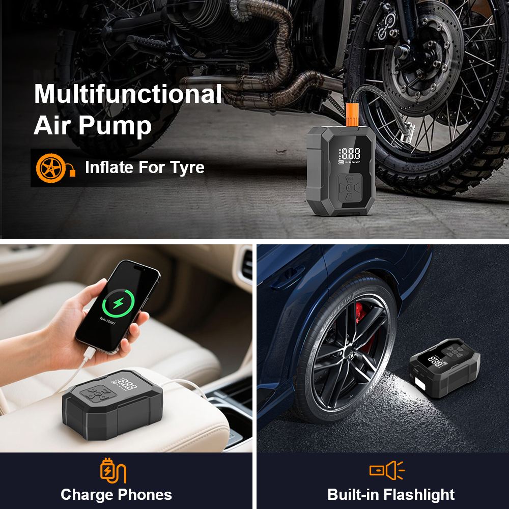 YIJU Mini Air Pump Tire Inflat - Car Portable Tire Inflator recensie en prijs