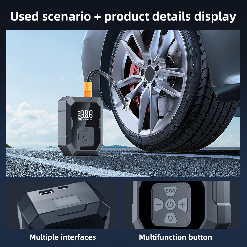 YIJU Mini Air Pump Tire Inflat - Car Portable Tire Inflator recensie en prijs